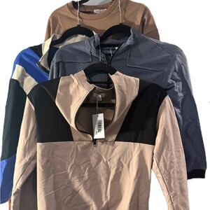 Girls Colorblock Quarter-Zip Pullover and sweatshirt bundle of 4